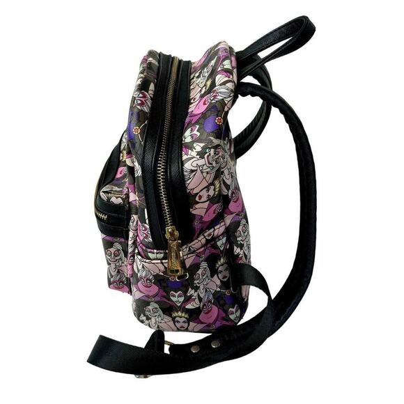 DISNEY LOUNGEFLY Villains Mini Backpack Ursula Cruella Maleficent Evil Queen Bag - Picture 7 of 13